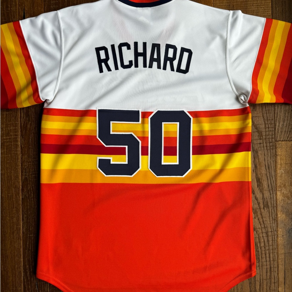 J.R. Richard vintage Houston Astros baseball jersey. Cooperstown Collection.